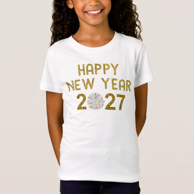 Camiseta Feliz Ano Novo 2027 (Frente)