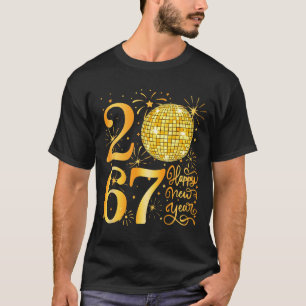 Camiseta Feliz Ano Novo 2067 Divertido 67 Seis Sete Meme An