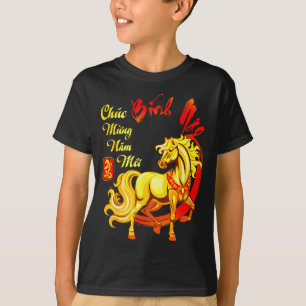 Camiseta Feliz Ano Novo Binh Ngo Ano Novo Lunar Vietnamita