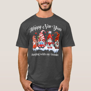 Camiseta Feliz ano novo Chillin Com Meus Gnomos Mulheres Cr