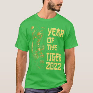 Camiseta Feliz Ano Novo Chinês 2022 Ano do Tigre Horo