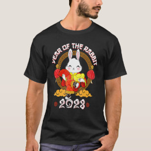 Camiseta Feliz Ano Novo Chinês 2023 Ano do Coelho