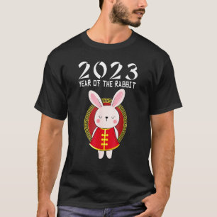 Camiseta Feliz Ano Novo Chinês 2023 Ano do Coelho Hor