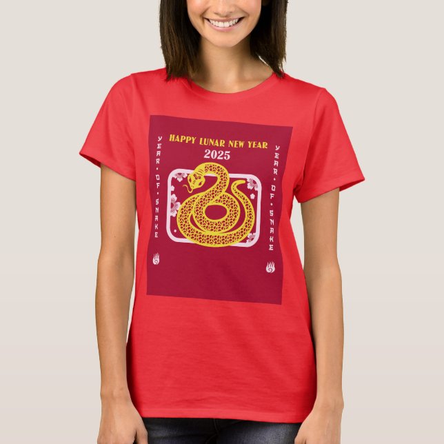 Camiseta Feliz Ano Novo Chinês 2025 (Frente)