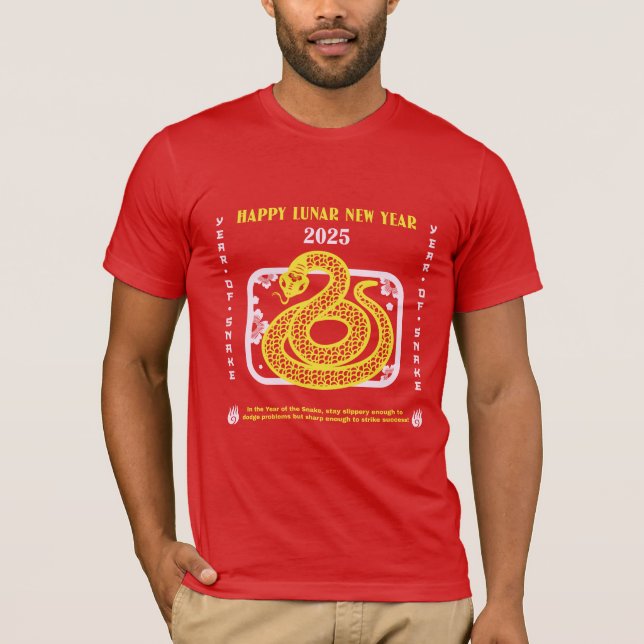 Camiseta Feliz Ano Novo Chinês 2025 (Frente)