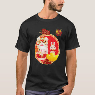 Camiseta Feliz ano novo chinês de 2023 do zod do coelho