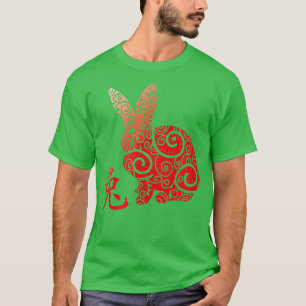 Camiseta Feliz Ano Novo Chinês do Coelho 2023 Chinês