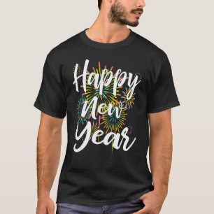 Camiseta Feliz ano novo de véspera de ano novo 2023 Firewor