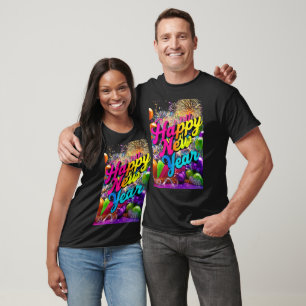 Camiseta Feliz ano novo, Espalhe a Alegria Em Todo Lugar