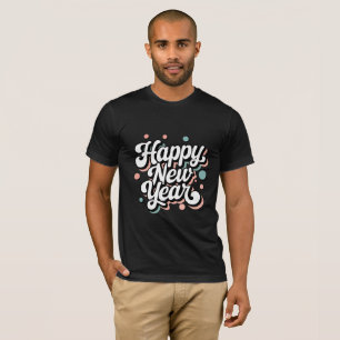 Camiseta Feliz ano novo, Estilo Retroativo