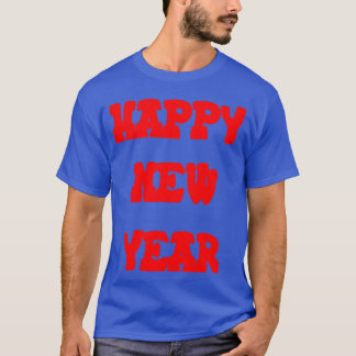Camiseta feliz ano novo garoto dos anos 80