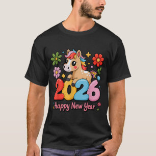 Camiseta Feliz Ano Novo Lunar Chinês 2026 Ano do Fogo