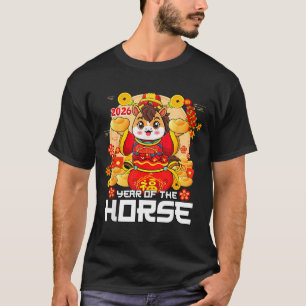 Camiseta Feliz Ano Novo Lunar Chinês Do Cavalo 2026 Zod