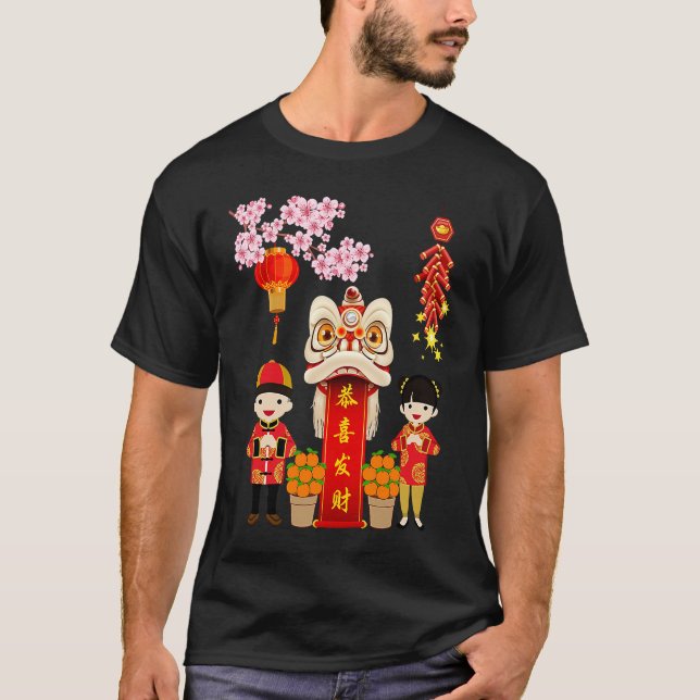 Camiseta Feliz Ano Novo Lunar Do Coelho 2023 Chinês Ne (Frente)