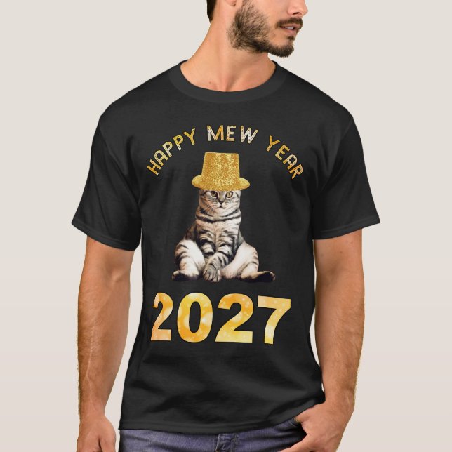 Camiseta Feliz Ano Novo Mew 2027 (Frente)