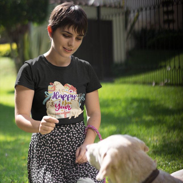 Camiseta Feliz ano novo: Ouro Recupera Unisex Personalizado (Criador carregado)