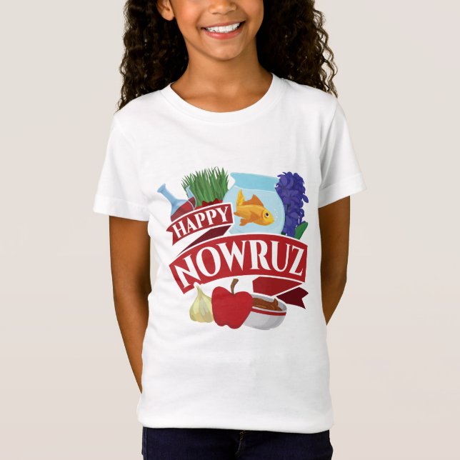 Camiseta Feliz Ano Novo Persa de Nowruz (Frente)