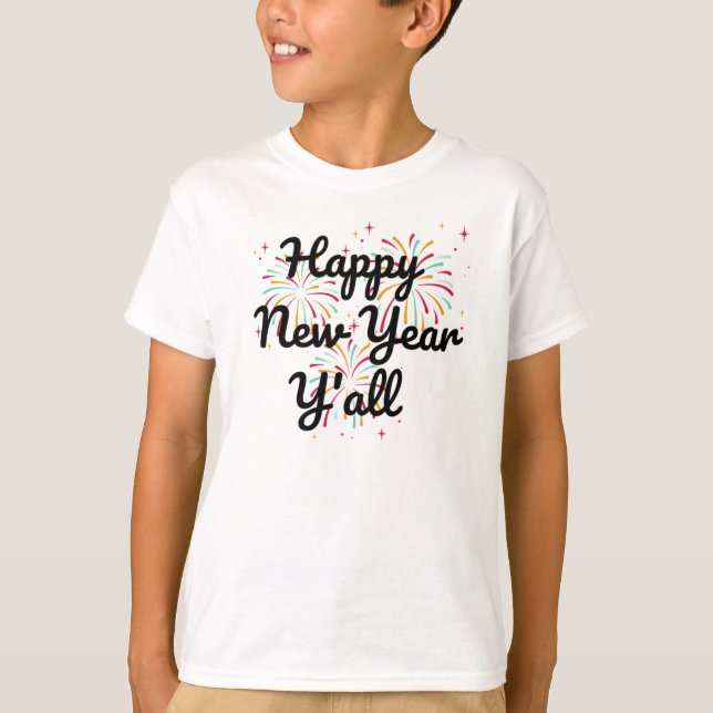 Camiseta Feliz ano novo Y-all-Shirt (Frente)