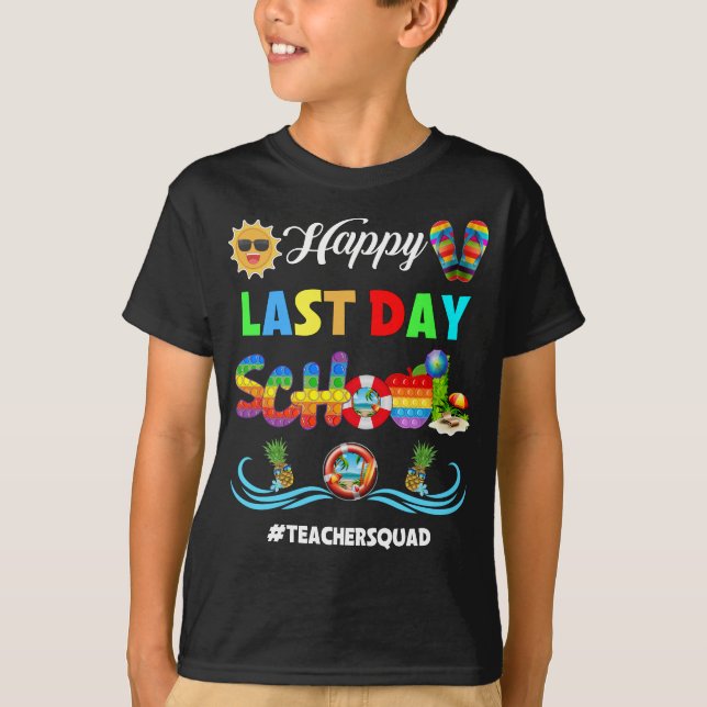 Camiseta Feliz Ano Passado da Escola Bye School Hello Teach (Frente)