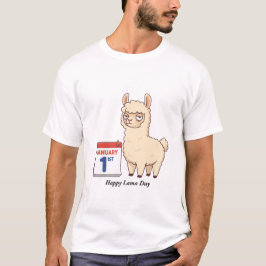 Camiseta Feliz Ano Sem Graça Ovelha de Desenho Animado Sarc