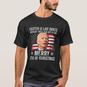 Camiseta Feliz Anti Joe Biden 4 De Natal 4 De Julho
