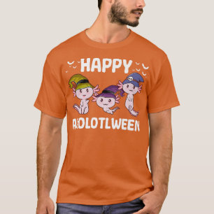 Camiseta Feliz Aolotlbetween Aolotl Halloween Party Pumpkin