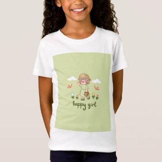 Camiseta "Feliz Apenas Víbias" Para Meninas - Cuta