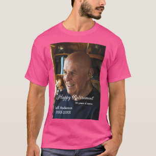 Camiseta Feliz aposentadoria adicionar nome foto anos de se