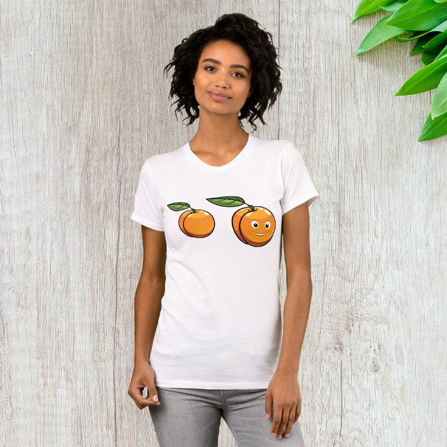 Camiseta Feliz Apricot Womens T-Shirt (Criador carregado)
