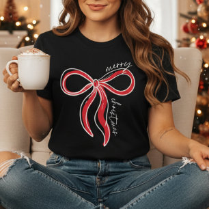 Camiseta Feliz Arco de Natal Cristo Trendy Coquette