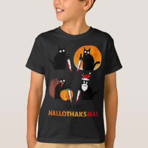 Camiseta Feliz Assassino Gato Turco Hallo-obrigado-mas Graç