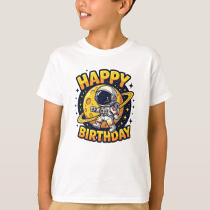 Camiseta Feliz Astronauta de Aniversário