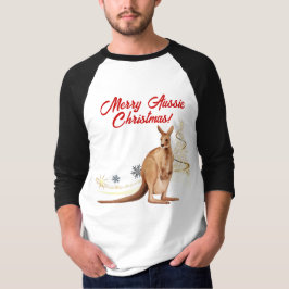 Camiseta Feliz Aussie Christmas Kangaroo