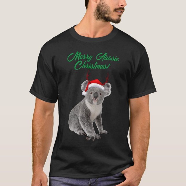Camiseta Feliz Aussie Christmas Koala (Frente)