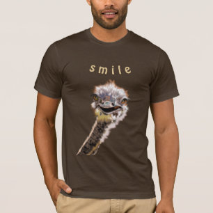 Camiseta Feliz avestruz - Sorria - Seja feliz