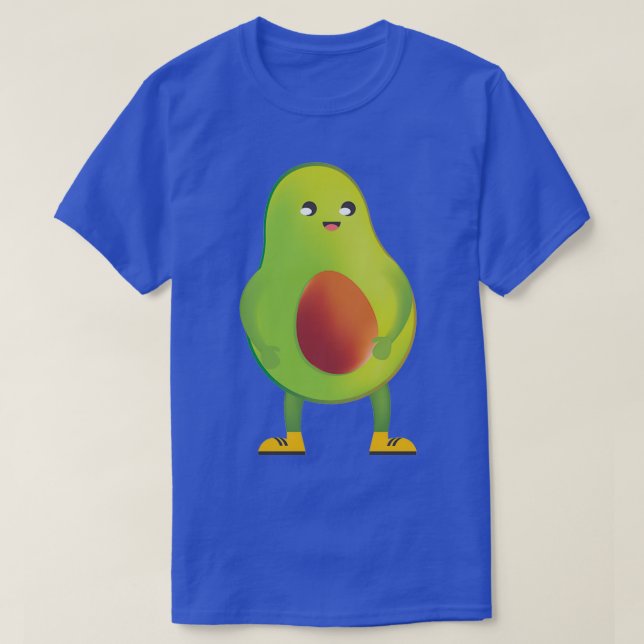 Camiseta Feliz Avocado vegan fruta presente comida doce amo (Frente do Design)