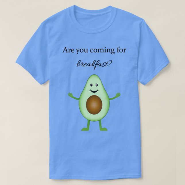 Camiseta Feliz Avocado Verde Feliz Convida Para O Café Da M (Frente do Design)