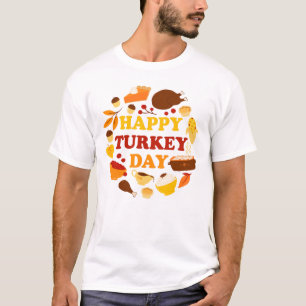 Camiseta Feliz Banquete do Dia da Turquia