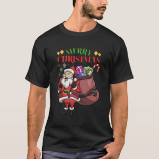 Camiseta Feliz Bar Engraçado Xmas Papai Noel De Natal