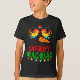 Camiseta Feliz Beachmas Tropical Natal Havaí Snowman B