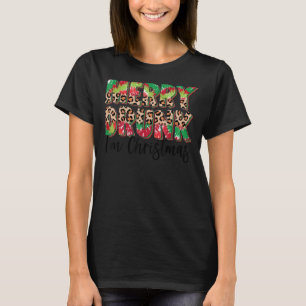 Camiseta Feliz Bebado de Natal Xmas Tie Dye Leopard