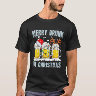 Camiseta Feliz Bebado Eu Sou Feliz Natal Xmas Reinber Colo