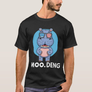 Camiseta Feliz Bebê Feliz e Adorável Pigmeus Hippo Moo Deng