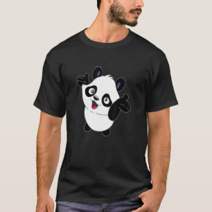 Camiseta Feliz bebê Panda Selvagem Floresta Pandas Zoo Anim