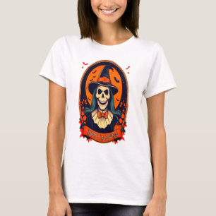 Camiseta Feliz bruxa do Halloween bruxa malvada