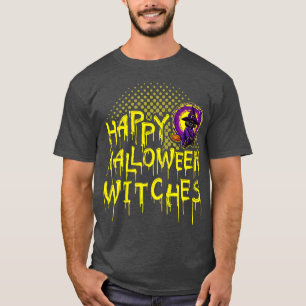 Camiseta Feliz Bruxas de Halloween Gato Bonito