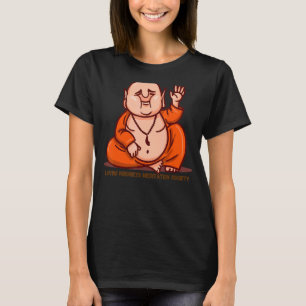 Camiseta Feliz Buddha Adorando gentileza Metta Bênção Oraçã