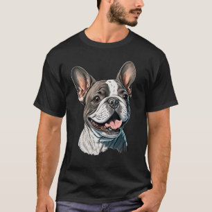Camiseta Feliz Buldogue Francês Francês para Cachorro