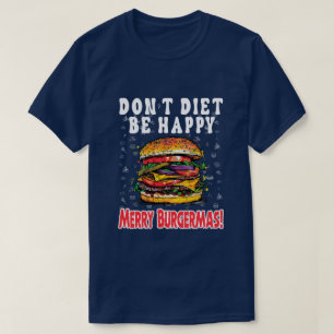Camiseta Feliz Burgmissa - Engraçado Hambúrguer de Natal