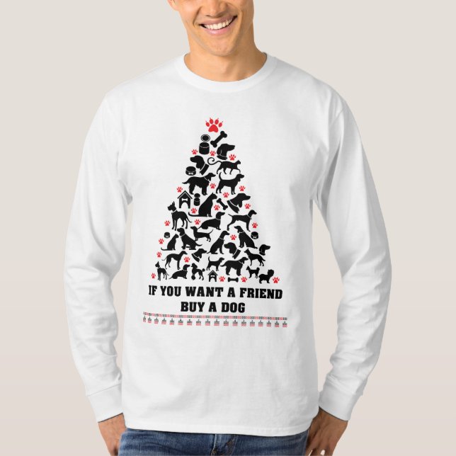 Camiseta Feliz cachorrinho de Natal (Frente)